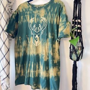 Milwaukee Bucks Bleach Dyed Shirt
